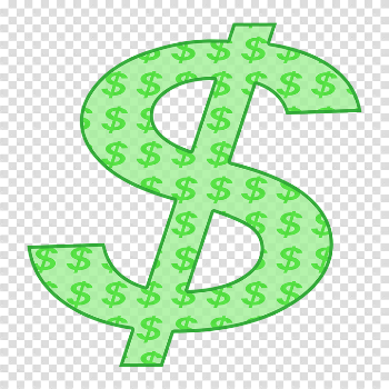 Green Dollar PNG Background Image