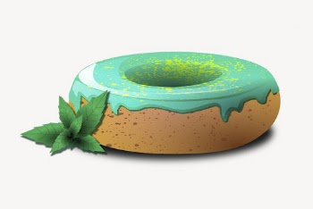 Green donut clipart, food illustration | Free Vector - rawpixel