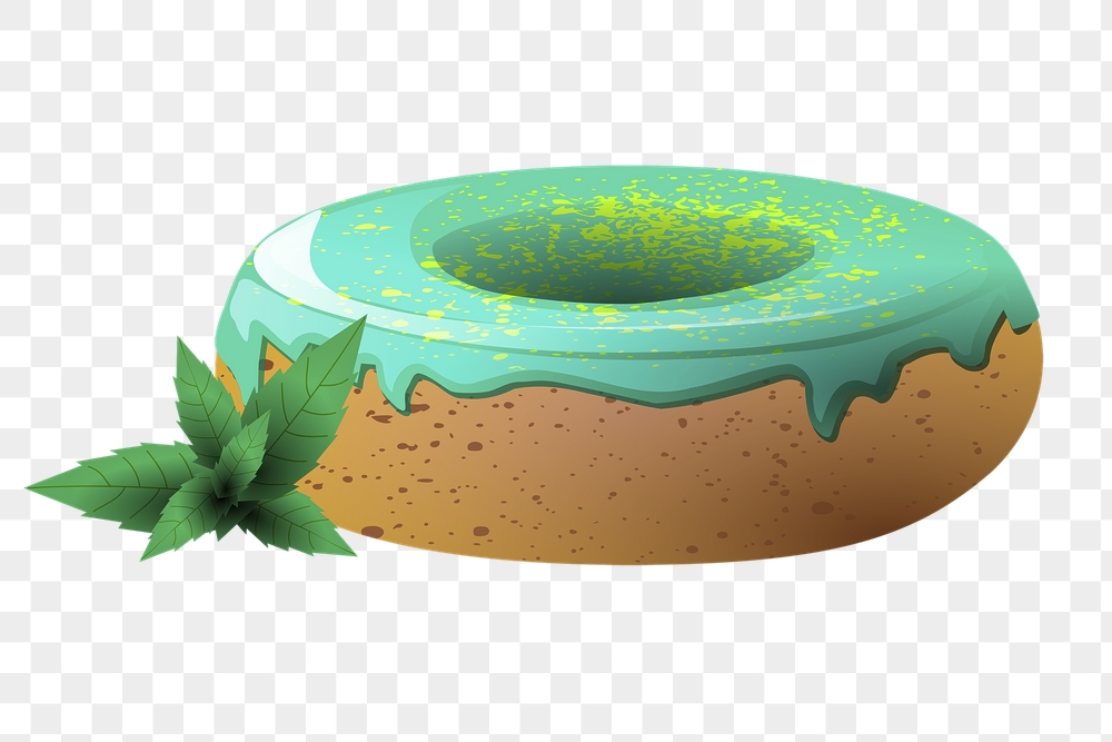 Green donut png sticker food | Free PNG - rawpixel