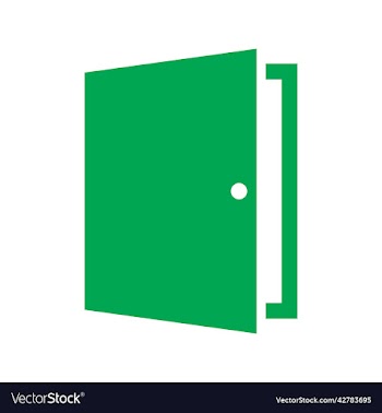 green door solid icon