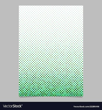 Green dot pattern brochure background vector image