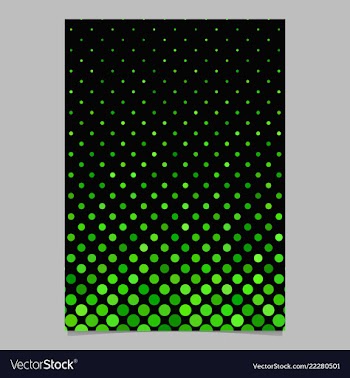 Green dot pattern brochure background vector image
