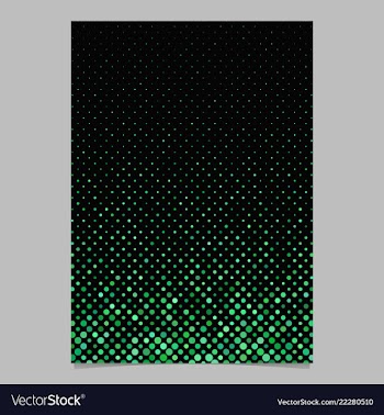 Green dot pattern brochure background vector image