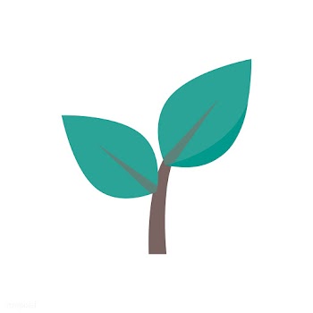 Green double leaves with graphic illustration | Free stock vector - 429366