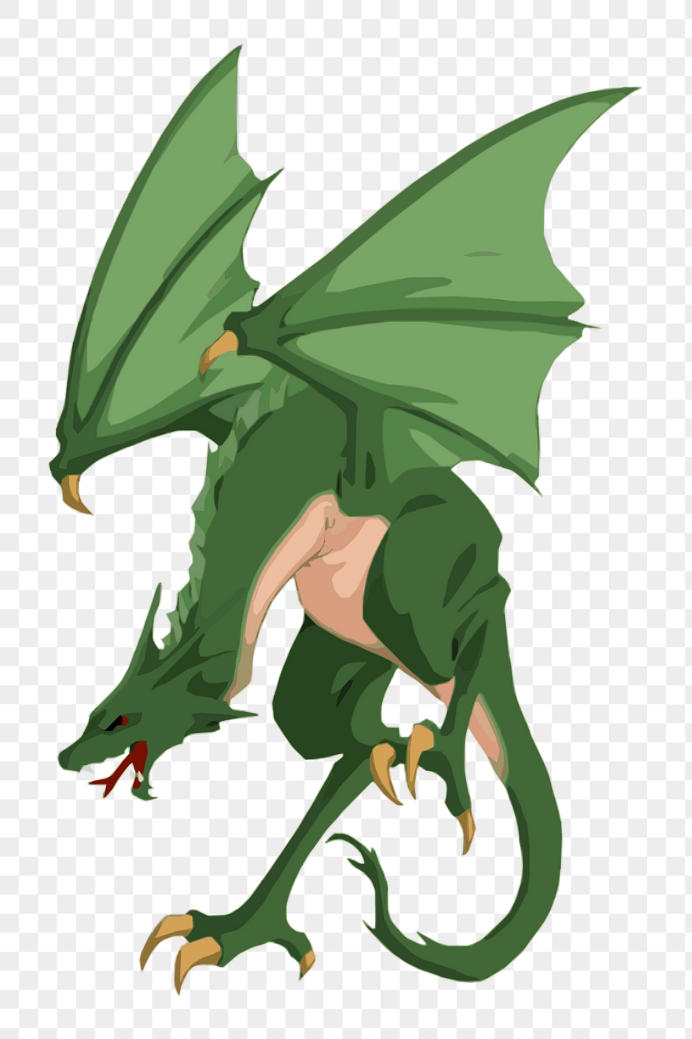 Green dragon png sticker, mythical | Free PNG - rawpixel