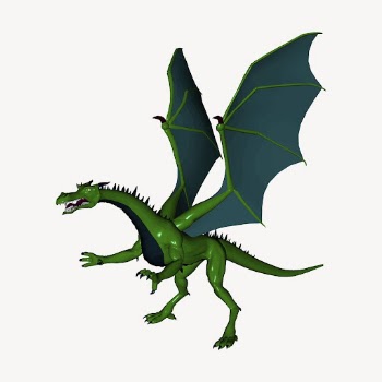 Green dragon sticker, mythical creature | Free Vector - rawpixel
