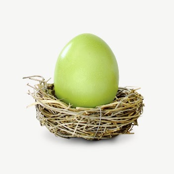 Green Easter egg collage element, | Free PSD - rawpixel