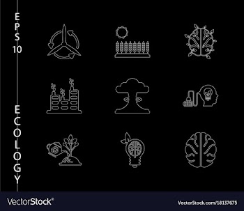 Green ecology and environment icon set in format vector image