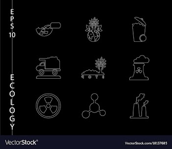 Green ecology and environment icon set in format vector image
