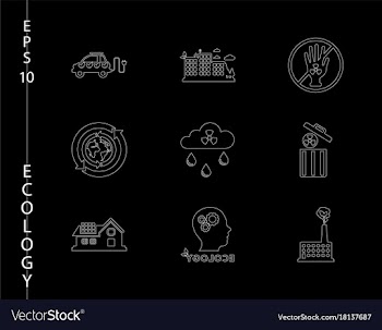 Green ecology and environment icon set in format vector image