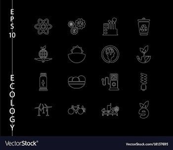 Green ecology and environment icon set in format vector image
