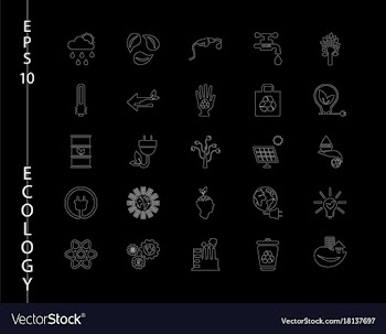 Green ecology and environment icon set in format vector image