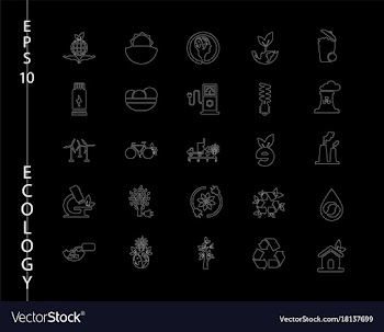 Green ecology and environment icon set in format vector image
