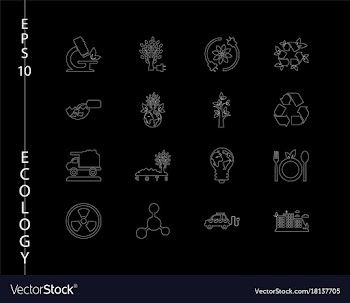 Green ecology and environment icon set in format vector image