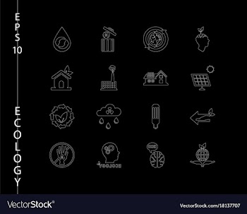 Green ecology and environment icon set in format vector image