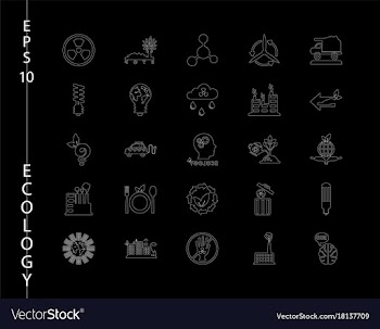Green ecology and environment icon set in format vector image