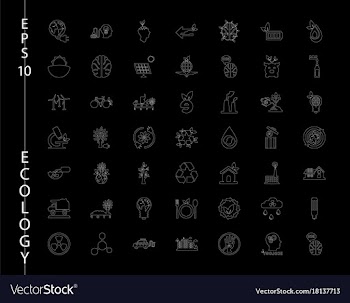 Green ecology and environment icon set in format vector image