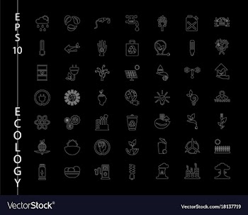 Green ecology and environment icon set in format vector image