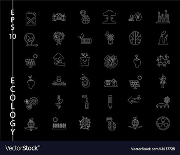 Green ecology and environment icon set in format vector image