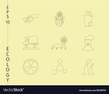 Green ecology and environment icon set in format vector image