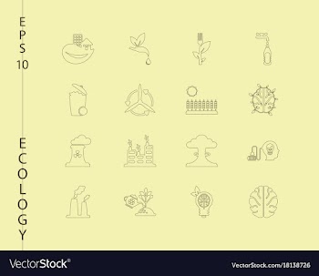 Green ecology and environment icon set in format vector image