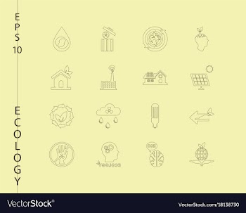 Green ecology and environment icon set in format vector image