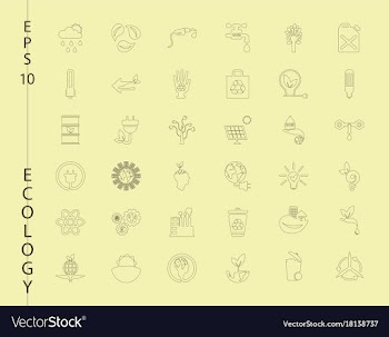 Green ecology and environment icon set in format vector image