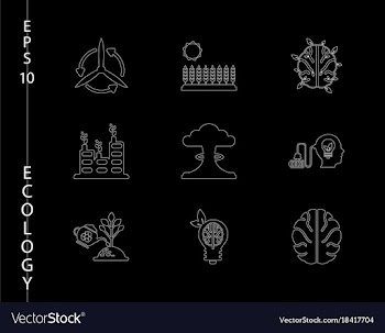 Green ecology and environment icon set in format vector image