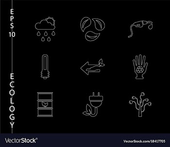 Green ecology and environment icon set in format vector image