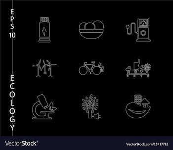 Green ecology and environment icon set in format vector image
