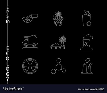 Green ecology and environment icon set in format vector image