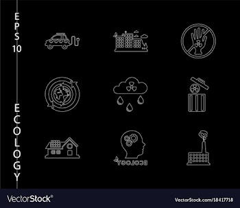 Green ecology and environment icon set in format vector image