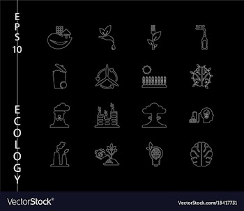 Green ecology and environment icon set in format vector image