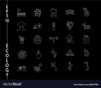 Green ecology and environment icon set in format vector image