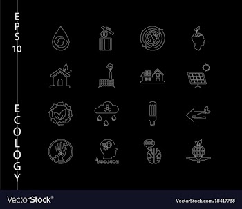 Green ecology and environment icon set in format vector image