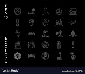 Green ecology and environment icon set in format vector image