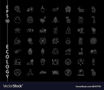 Green ecology and environment icon set in format vector image
