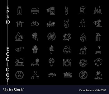 Green ecology and environment icon set in format vector image