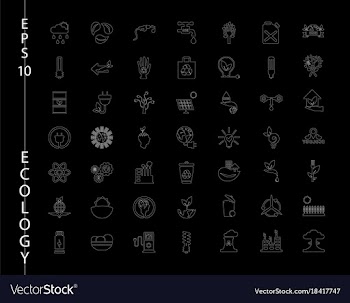 Green ecology and environment icon set in format vector image