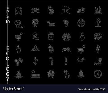 Green ecology and environment icon set in format vector image