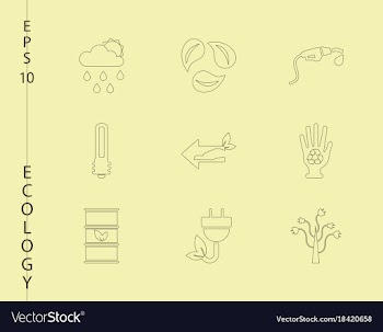 Green ecology and environment icon set in format vector image