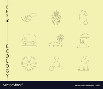 Green ecology and environment icon set in format vector image