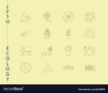 Green ecology and environment icon set in format vector image