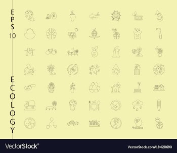Green ecology and environment icon set in format vector image