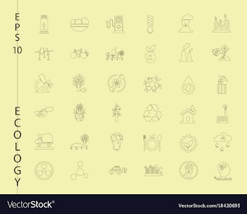 Green ecology and environment icon set in format vector image