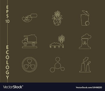 Green ecology and environment icon set in format vector image