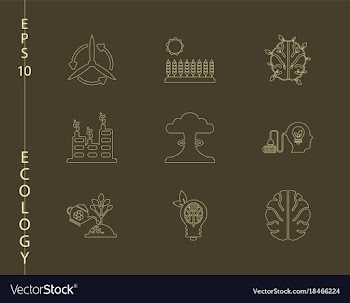 Green ecology and environment icon set in format vector image