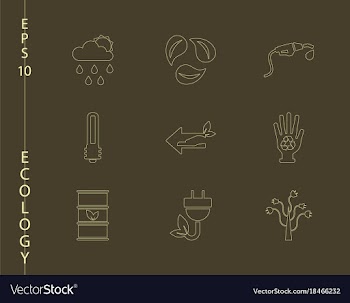 Green ecology and environment icon set in format vector image