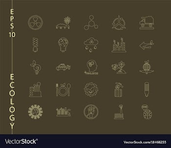 Green ecology and environment icon set in format vector image