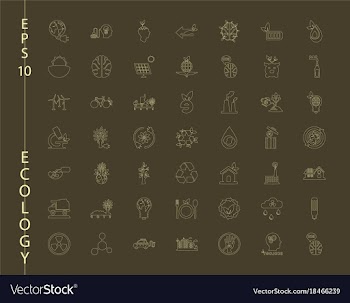 Green ecology and environment icon set in format vector image